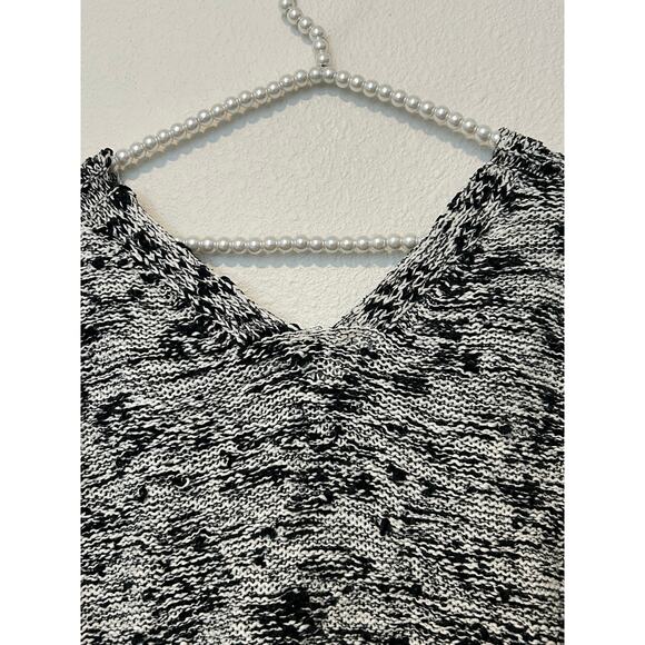 Lafayette 148 Size Medium Knitted Top White Black Dolman Sleeve Cotton Shirt - Picture 11 of 16